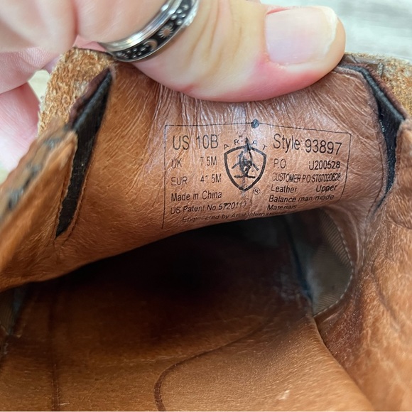 Ariat Brown Leather Clog Type Shoes 10B - Picture 3 of 6